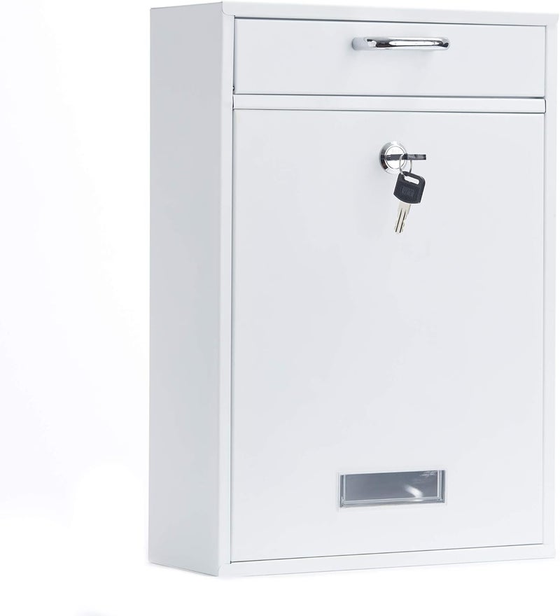 Yulli Wall Mounted Locking Vertical Dropbox Mailbox - Safe and Secure (Large) | Made with Galvanized Steel - Image 2